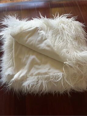 Project 62 White Faux Fur Throw Blanket